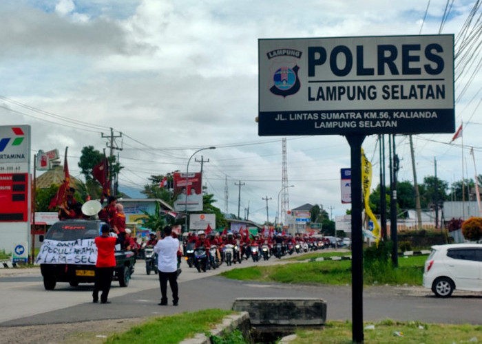 Kriminalitas Tinggi, Polres Lamsel Didemo Mahasiswa 