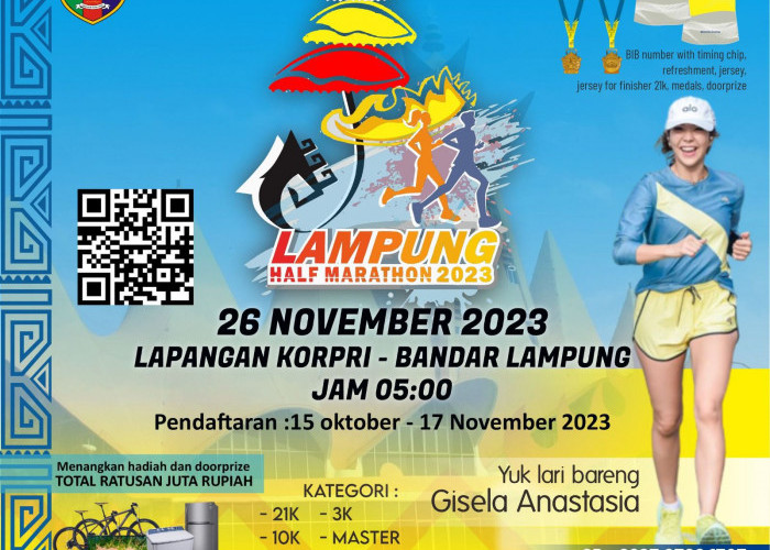 Mau Lari Bareng Gisela Anastasia, Ikuti Lampung Half Marathon 2023