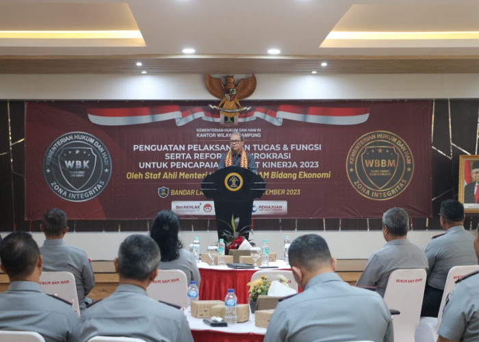 Penguatan Pelaksanaan Tugas dan Fungsi Serta Reformasi Birokrasi, Staf Ahli Menkumham ke Lampung