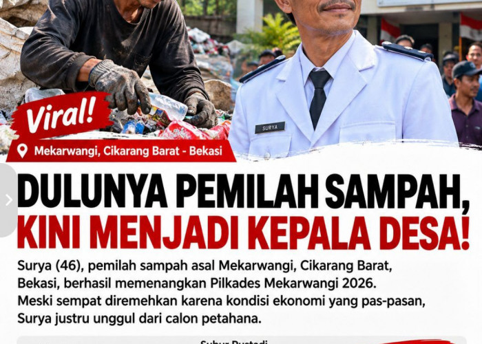 Rezeki Memang Engga Kemana, Kisah Seorang Tukang Pilah Sampah Terpilih Menjadi Kades di Bekasi.