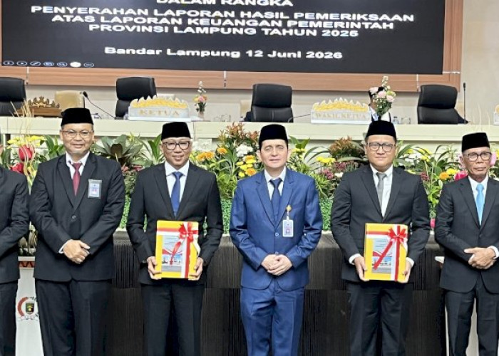Pemprov Lampung Raih Opini WTP Ke-12 Beruntun, BPK Beri Catatan Utang dan Kekurangan Volume Pekerjaan