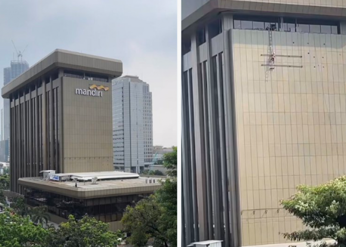 Logo Mandiri di Gedung Thamrin Dicopot, Ramai di Tengah Polemik Rekening Botok
