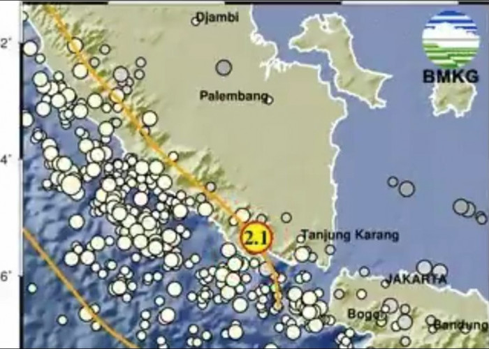 Gempa Magnitudo 2,1 Guncang Perairan Tanggamus, BMKG Sebut Data Masih Sementara