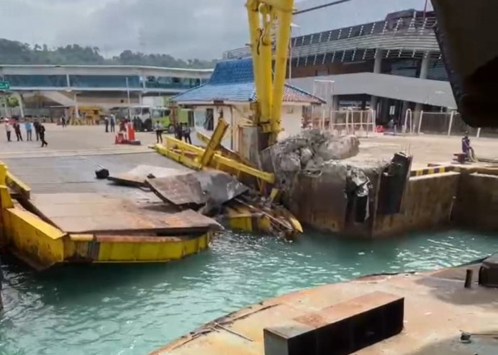 Tak Terkendali KMP Portlink III Tabrak Dermaga Eksekutif, Layanan Ferry Ekspress Ditutup Sementara