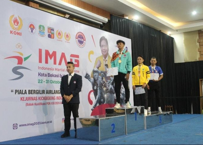 Raih Emas Kejurnas Kickboxing Indonesia, Ghulam Arkana Segel 1 Tiket PON XXI 2024 