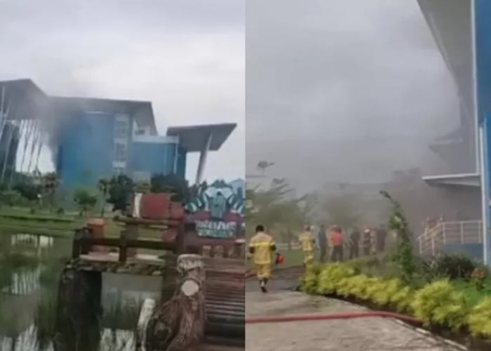 Kebakaran Mencekam Landa Gedung Fakultas Psikologi UIN Palembang, Mahasiswa Terpaksa Kuliah Daring