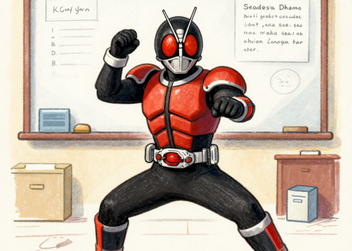 Mahasiswa Sanata Dharma Tampil Jadi Kamen Rider Saat Ujian Proposal, Selaraskan Penampilan dengan Tema Riset