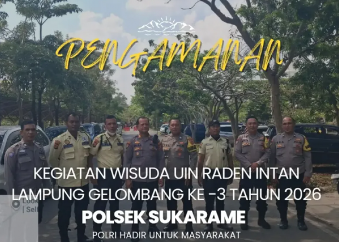1.883 Wisudawan UIN Raden Intan Lampung Wisuda, Polisi Siaga Atur Arus Lalu Lintas