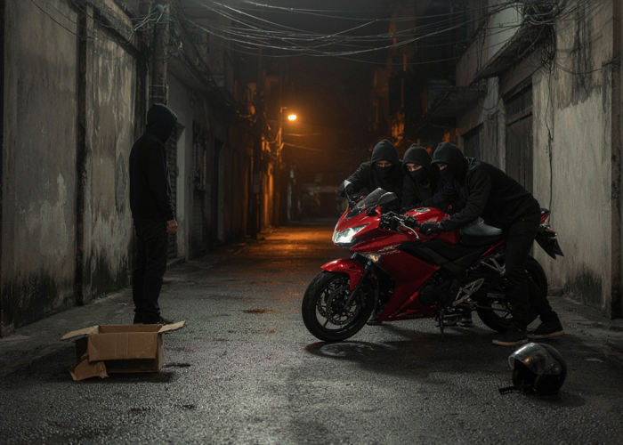 Honda Beat Raib di Halaman Benings Laundry Sukarame, Aksi Pelaku Terekam CCTV