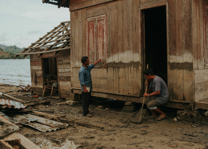 Jejak Tsunami Masih Membekas di Pesisir NTT, Dari Rumah yang Tersapu hingga Garis Rendaman di Dinding