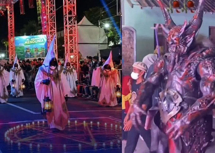 Geger Karnaval di Pekalongan, Kostum Menyeramkan hingga Adegan Penyembelihan Kambing Jadi Sorotan