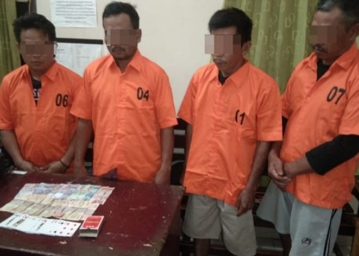 4 Warga Pringsewu Lampung Nunggu Sahur Sambil Main Judi, Ya Ditangkap Polisi!
