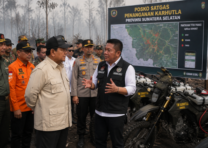Presiden Prabowo Beri 100 Motor Trail untuk Percepat Penanganan Karhutla di Sumsel