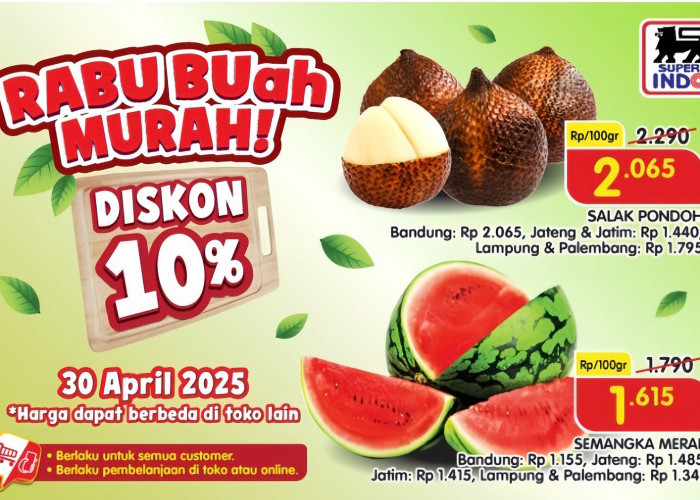 Rabu Hemat, Superindo Banjir Diskon Buah Segar!