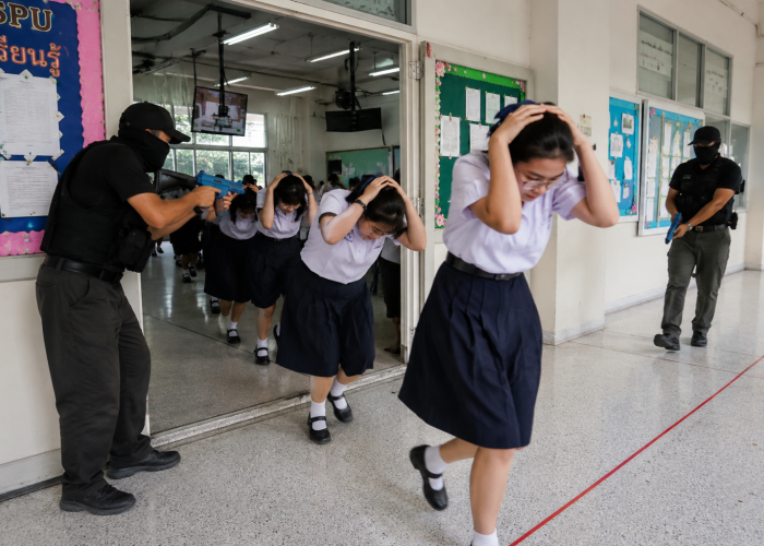 Pasca Penembakan Mematikan, Sekolah di Thailand Gelar Simulasi Hadapi Teror Penembak