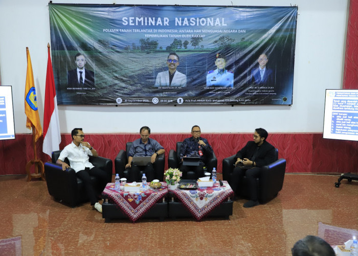 FH Unila Gelar Seminar Nasional Bahas Polemik Tanah Terlantar di Indonesia