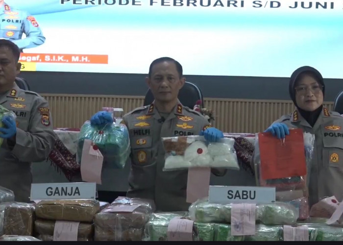 Polda Lampung Gagalkan Penyelundupan  Narkoba Senilai Rp235 Miliar, Nyaris 1 Juta Jiwa Terselamatkan