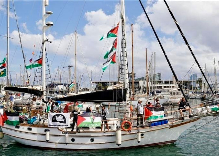 Kapal Global Sumud Flotilla Diserang Drone Israel Saat Menuju Gaza