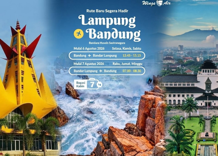 Wings Air Resmi Buka Rute Langsung Lampung–Bandung, Mulai Terbang 6 Agustus 2026