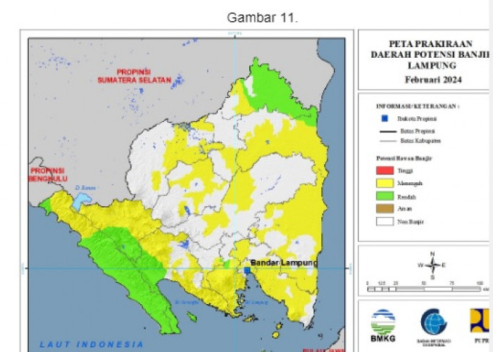 Semua Kota di Provinsi Lampung Diprediksi Diguyur Hujan Deras, Kecuali Metro, Sukadana dan Gedong Tataan