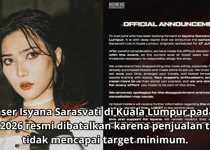 Konser Isyana Sarasvati di Kuala Lumpur Batal Digelar, Promotor Ungkap Alasan Penjualan Tiket Tak Capai Target