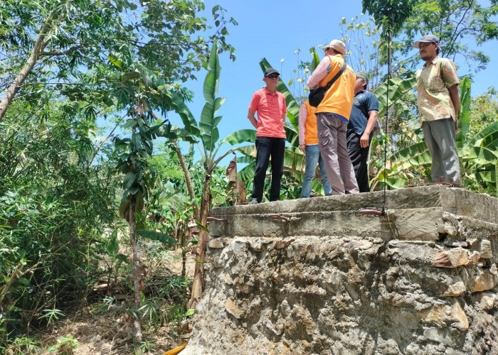 Adi Erlansyah Tinjau Jembatan Gantung yang Putus di Pagelaran Utara