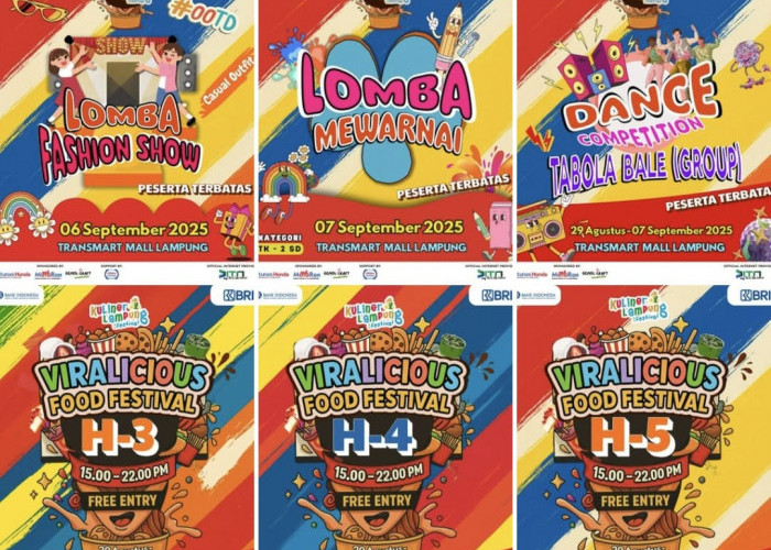 Catat Tanggalnya! Viralicious Kuliner Lampung Festival, Kuliner Viral di Transmart Lampung