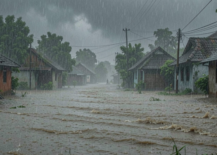Banjir Rendam Sejumlah Wilayah Kota Padang Usai Diguyur Hujan Lebat Seharian
