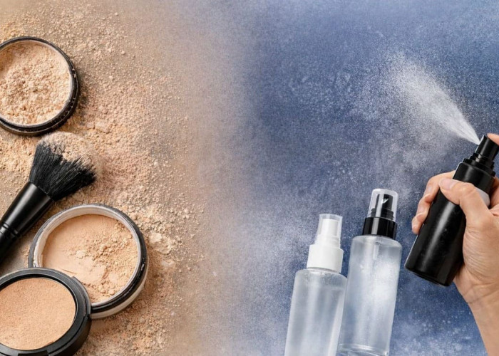 Agar Makeup Tahan Seharian, Pilih Setting Powder atau Setting Spray? 