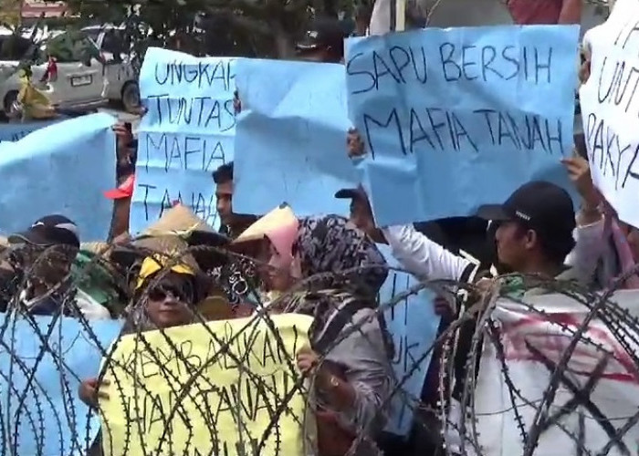 Massa 8 Desa Geruduk Kantor BPN Lampung Tuntut Bongkar Dugaan Mafia Tanah di Lamtim
