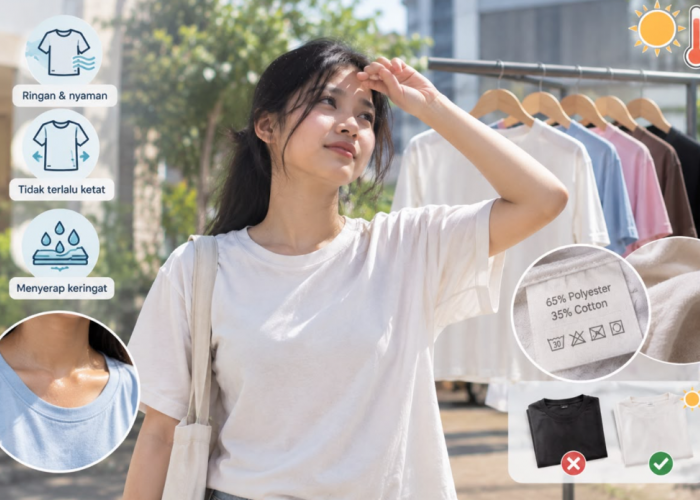 Cuaca Panas Bikin Gerah, Begini Cara Memilih Kaos yang Lebih Nyaman Menurut Panduan Kemenkes