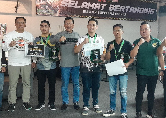 Sukses Digelar, Turnamen 9 Ball Danrem Cup Jadi Ajang Pembibitan Atlet Billiard Lampung