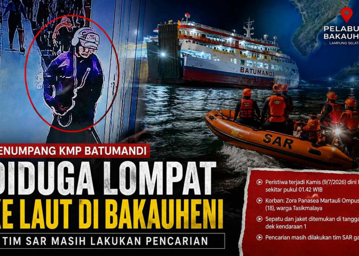 Penumpang KMP Batumandi Diduga Lompat ke Laut Jelang Sandar di Bakauheni, Tim SAR Masih Lakukan Pencarian
