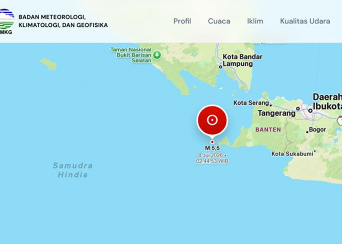 Selat Sunda Diguncang Gempa Magnitudo 5,5 Dini Hari, BMKG Pastikan Aman dari Tsunami