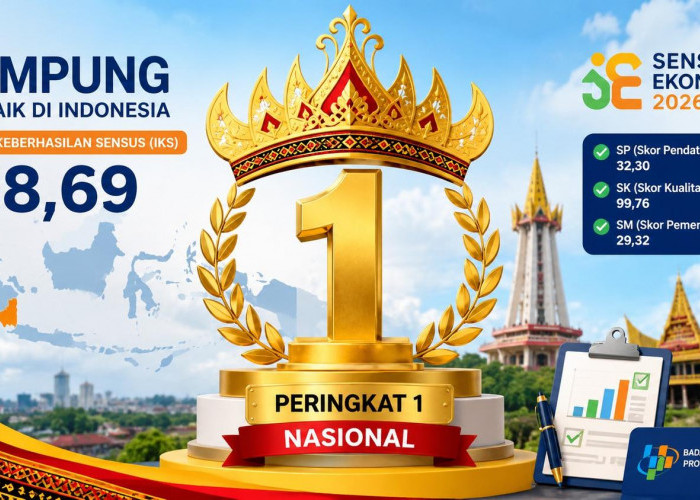 Lampung Peringkat Pertama Nasional, BPS Catat Indeks Keberhasilan Sensus Ekonomi 2026 Tertinggi di Indonesia