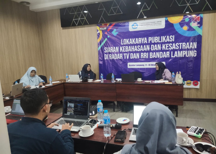 KPBL Gelar Lokakarya Publikasi Siaran Kebahasaan dan Kesastraan di Radar TV dan RRI Bandar Lampung