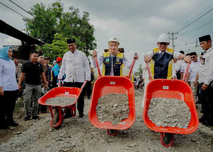 Wagub Awali  Perbaikan Ruas Jalan Bandar Jaya - Simpang Mandala,Langkah Nyata Mirza-Jihan Bangun Infrastruktur