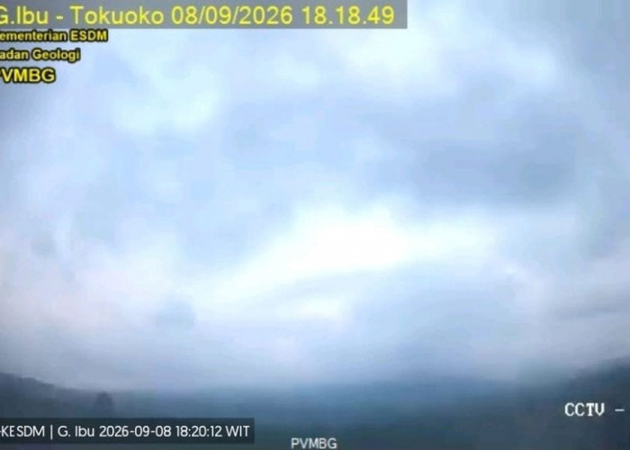 Gunung Ibu di Halmahera Erupsi 7 Kali Hari Ini, Visual Tak Teramati