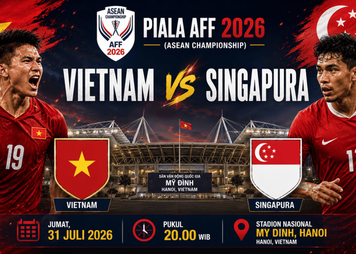 Vietnam Tantang Singapura, Duel Panas Penentu Persaingan Grup A