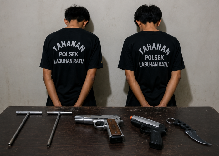 Bawa Kunci T dan Airsoft Gun, Dua Pemuda di Rajabasa Diamankan Polisi