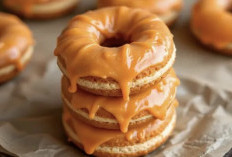 Donat Labu Fluffy dengan Isian Krim Lumer, Cocok Jadi Camilan Rumahan