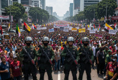 767 Personel Gabungan Amankan Dua Aksi Demonstrasi di Jakarta Pusat
