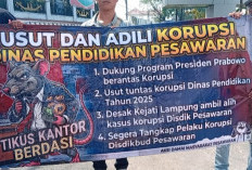 Elemen Unjuk Rasa Minta Kejati Lampung Periksa Kadisdikbud Pesawaran atas Kasus Dugaan Korupsi