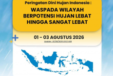 BMKG Keluarkan Peringatan Dini Cuaca Awal Agustus 2026, Ini Wilayah yang Berpotensi Cuaca Ekstrem