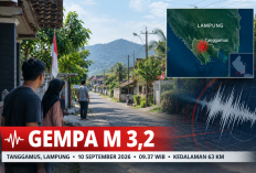 Gempa Magnitudo 3,2 Guncang Tanggamus Lampung, Terjadi Pagi Ini