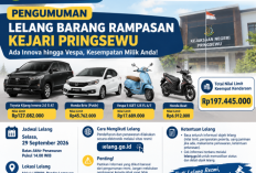 Kejari Pringsewu Kembali Lelang Barang Rampasan, Ada Innova hingga Vespa