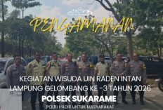 1.883 Wisudawan UIN Raden Intan Lampung Wisuda, Polisi Siaga Atur Arus Lalu Lintas