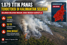 1.079 Titik Panas Terdeteksi di Kalimantan Selatan, Seluruh Wilayah Masuk Zona Merah Karhutla