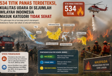 534 Titik Panas Terdeteksi, Kualitas Udara di Sejumlah Wilayah Indonesia Masuk Kategori Tidak Sehat