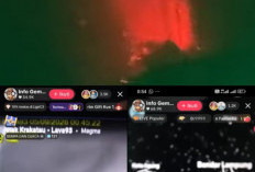 Malam Ini Gunung Anak Krakatau Erupsi Hebat : Pancarkan Lava Pijar, Abu Mengarah Ke Wilayah Tanggamus 